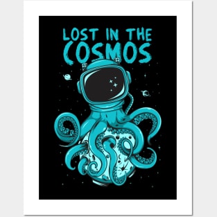 Astronaut Octopus Design  Lost in the Cosmos Posters and Art